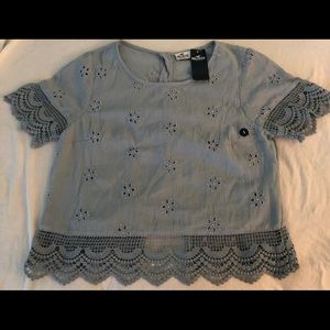 Hollister small light blue blouse